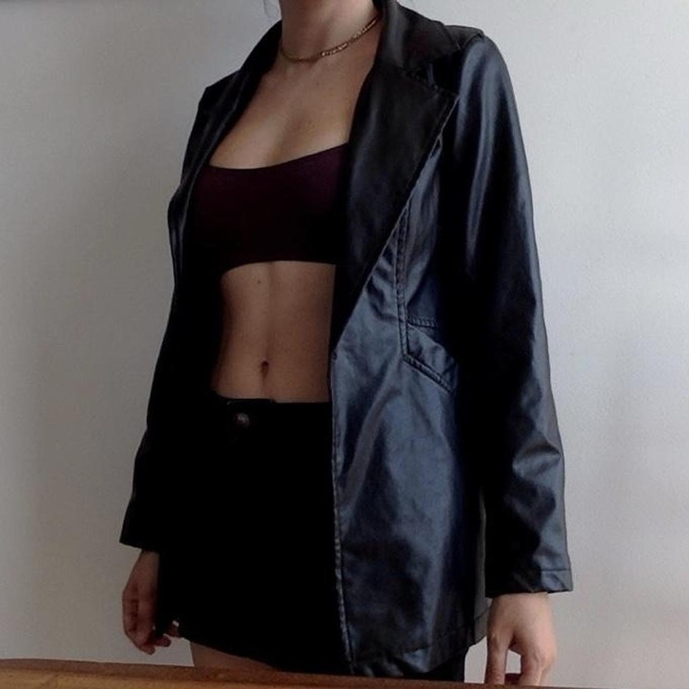 🖤🦓 Unlabeled Vintage Black Leather Jacket 🖤🦓